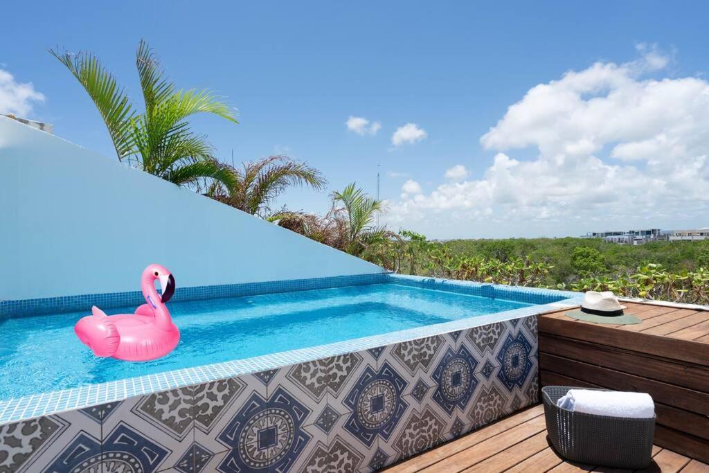 Apartamento Sunsetviewph+privpool+near Beach&town+rooftop+50mb Tulum
